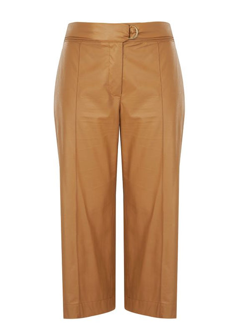 Mat Fashion Brown Vegan Leather Trousers