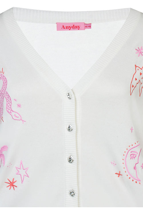 Athena 217 White Cardigan by Anyday