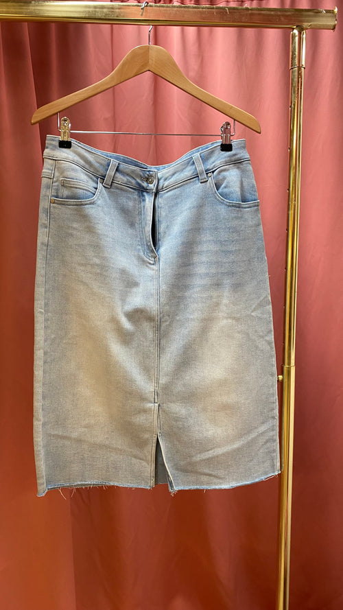 Secondhand licht blauwe jeans rok Yesta S6