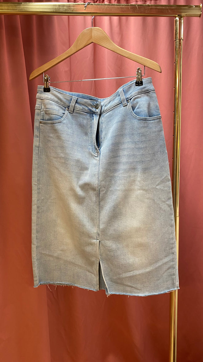 Secondhand licht blauwe jeans rok Yesta S6