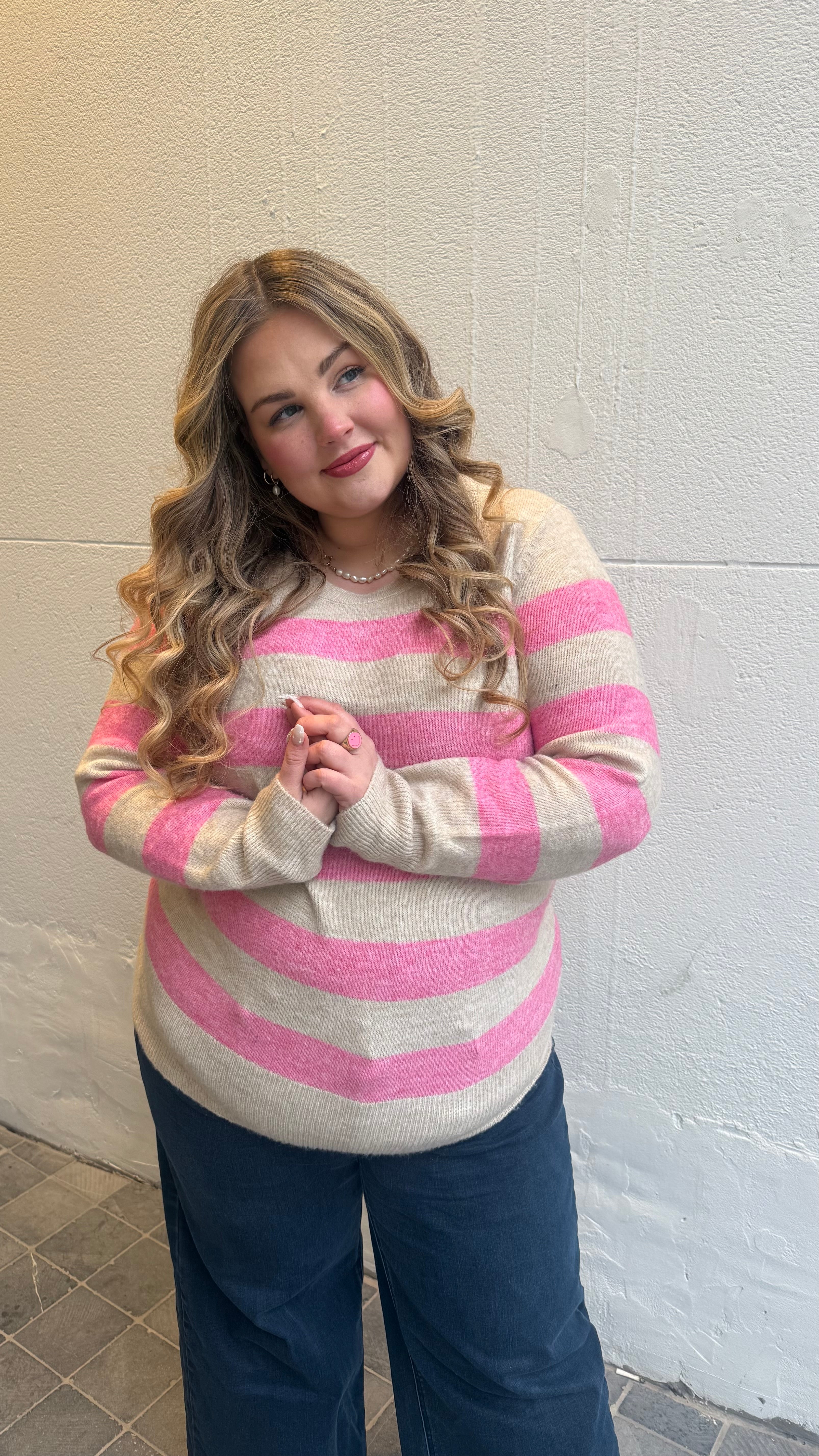 Niela Striped Pullover by Kaffe Curve