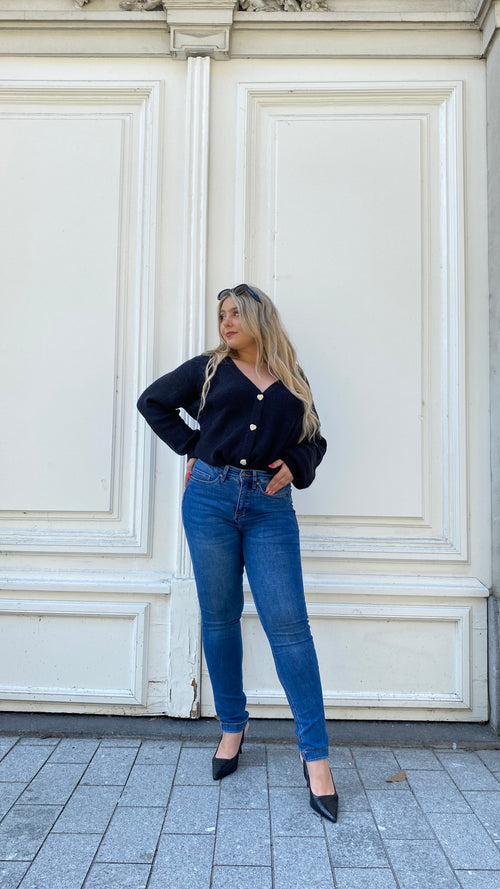 Fox Factor Roxi Sofia Blue Straight Jeans For Curves