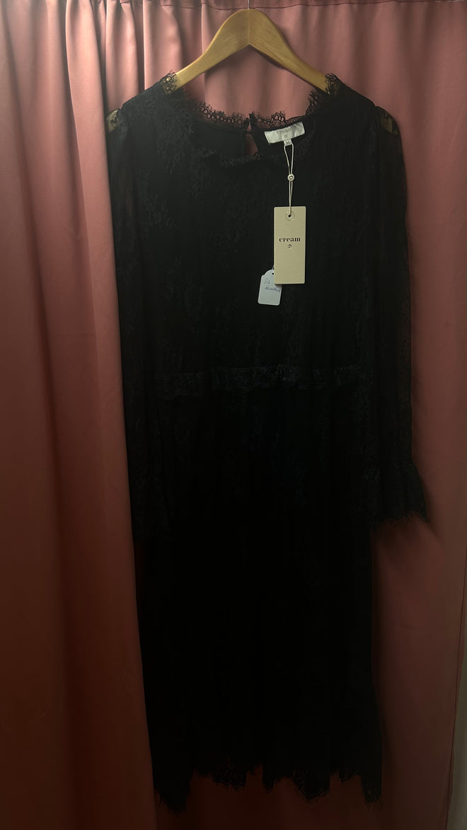 Secondhand Black Lace dress Cream