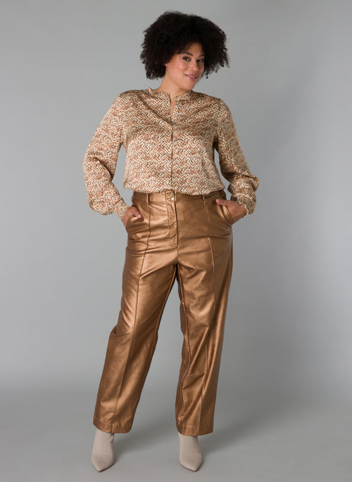 Shanice Metalic Trousers by Yesta