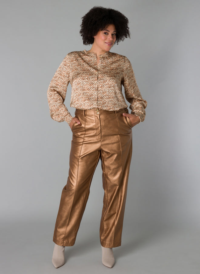 Shanice Metalic Trousers by Yesta