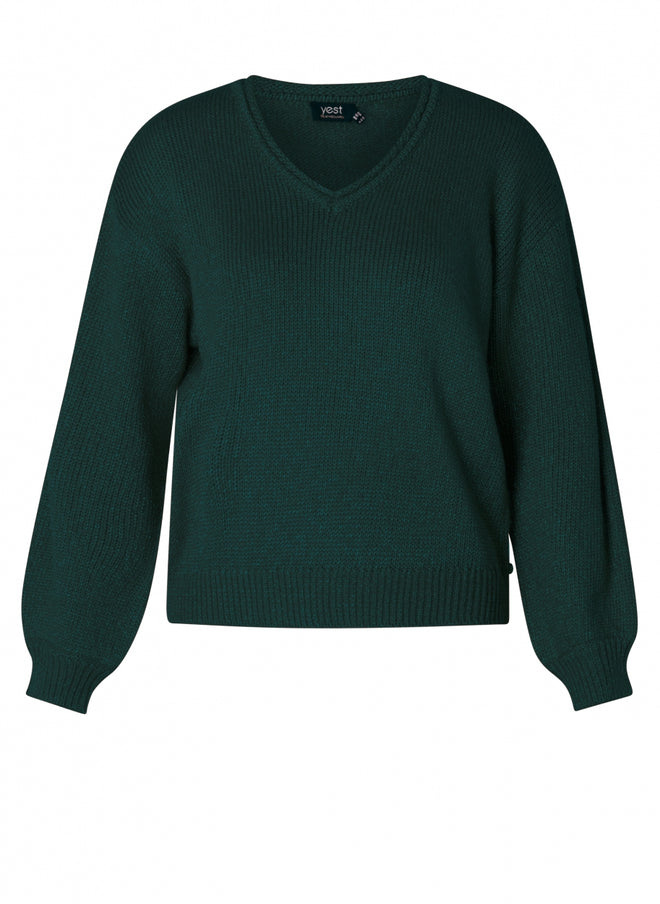 Sandra knit pine green by Yesta