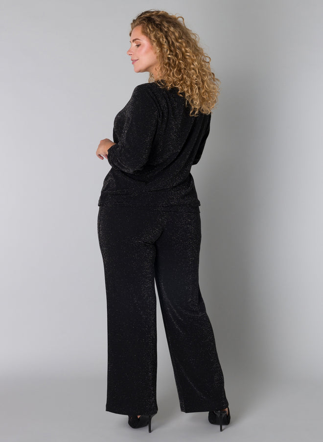 Wenthe Black Glitter Trousers by yesta