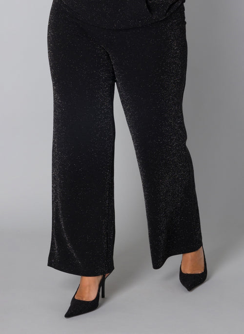 Wenthe Black Glitter Trousers by yesta