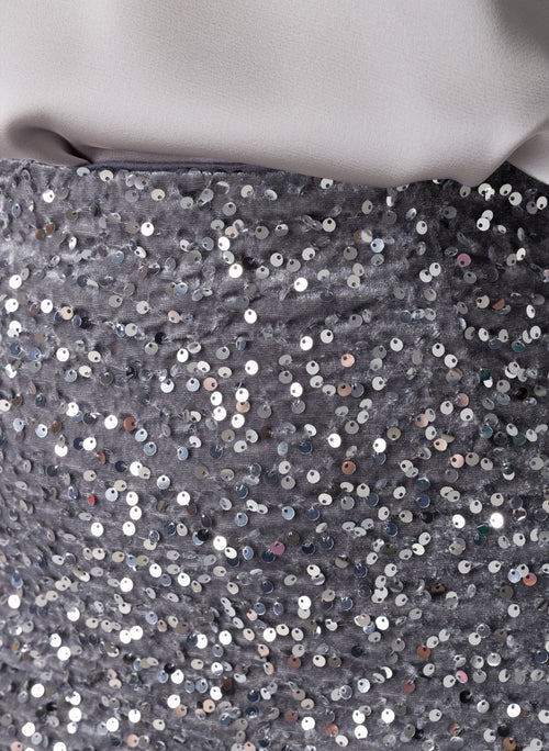 Thirza Sequin Skirt by Yesta (in silver or black)