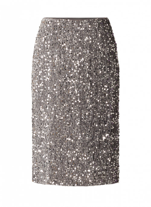 Thirza Sequin Skirt by Yesta (in silver or black)