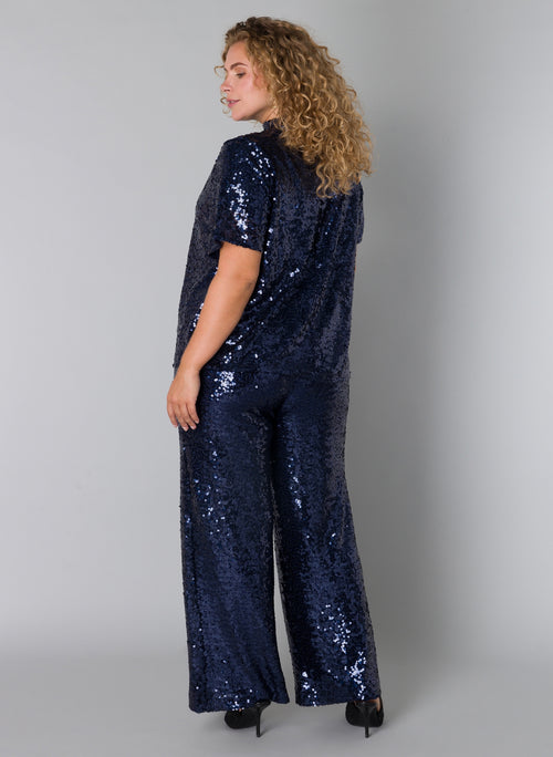 Thyra Sequin Top by Yesta (in blue or black)