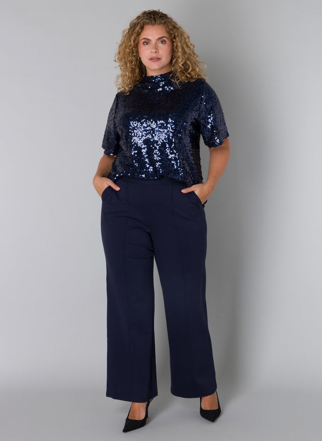 Jille Essential Blue Trousers by Yesta