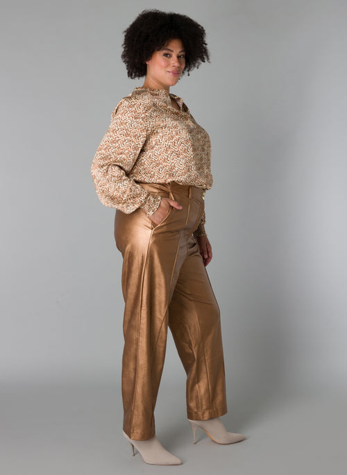 Shanice Metalic Trousers by Yesta