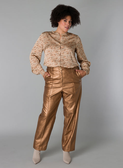 Shanice Metalic Trousers by Yesta