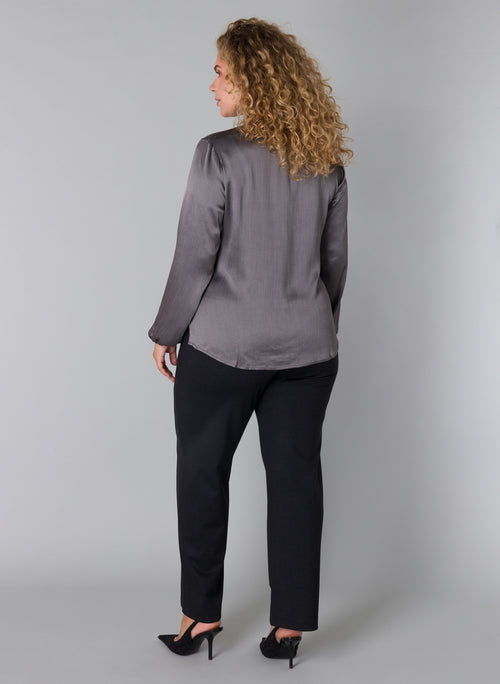 Tirza Satinlook blouse by yesta (in grey or black)