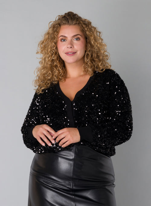 Trijntje Glitter Cardigan by Yesta