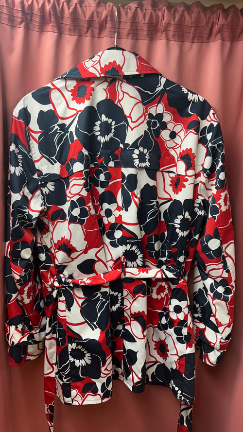 Romy's Mom Closet Secondhand Tommy Hilfiger Coat Blue White Red Flowers