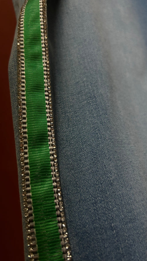 Joni's Closet Secondhand Jeans Paprika Green Diamond Detail