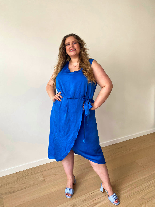 Romy's Closet Secondhand Xandres Blue Dress