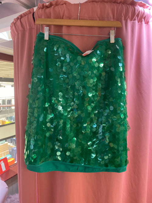 S0 ASOS groene glitterrok