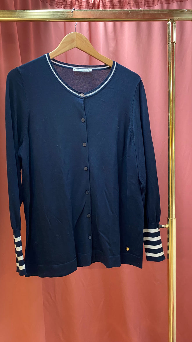 Secondhand donker blauwe cardigan Xandres Gold S6