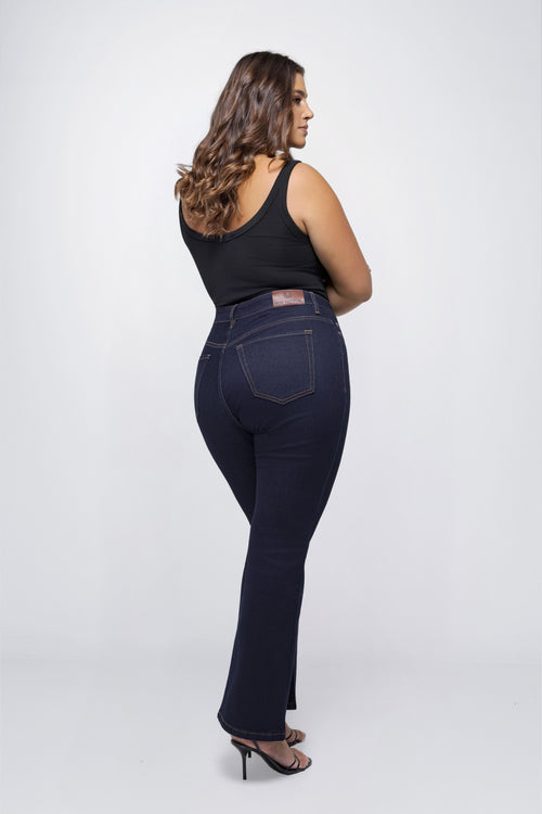 Fox Factor Bobi Dusk Blue Flared Jeans for Curves (L32 & L34)