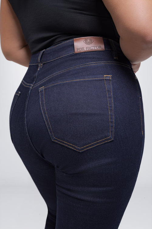 Fox Factor Bobi Dusk Blue Flared Jeans for Curves (L32 & L34)