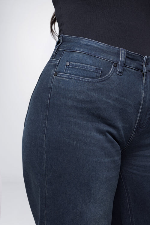Fox Factor Denver Polar Blue Wide Leg Jeans for Curves L32