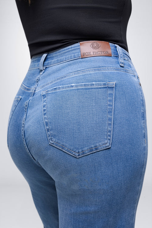 Fox Factor Dixi Hudson Blue Wide Leg Jeans for Curves L32