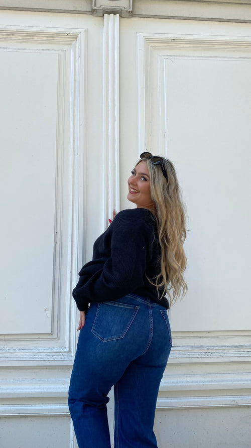 Fox Factor Roxi Sofia Blue Straight Jeans For Curves