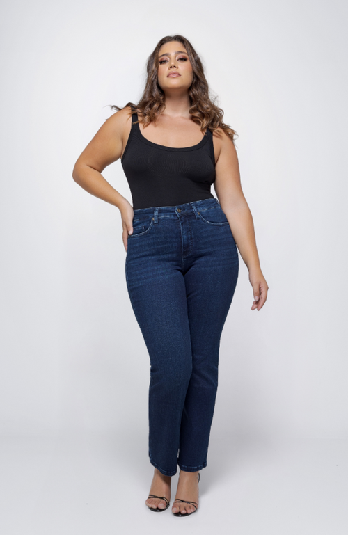 Fox Factor Rio River Blue Straight Fit Jeans for Curves (L30, 32 & 34)