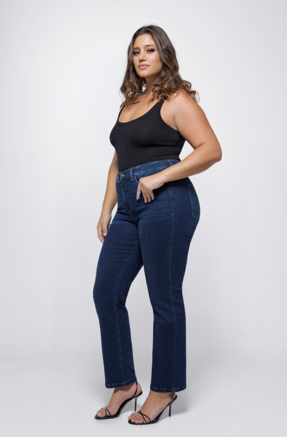 Fox Factor Rio River Blue Straight Fit Jeans for Curves (L30, 32 & 34)