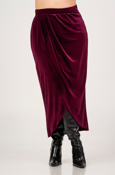 Velvet Skirt 17565 by Curviss (Available in 2 colors)