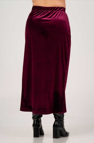 Velvet Skirt 17565 by Curviss (Available in 2 colors)