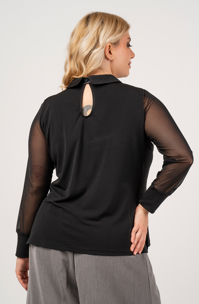 Black Blouse 39967 by Curviss
