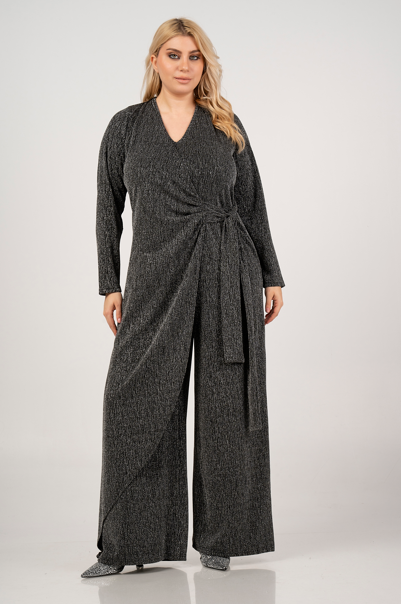 Black Silver Special Jumpsuit 47450 by Curviss
