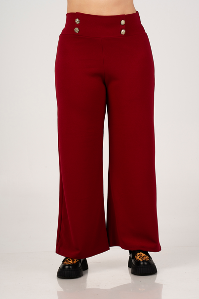 Trousers with button detail 41448 by Curviss (available in 2 colors)