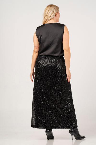 Black glitter skirt 17568 by Curviss