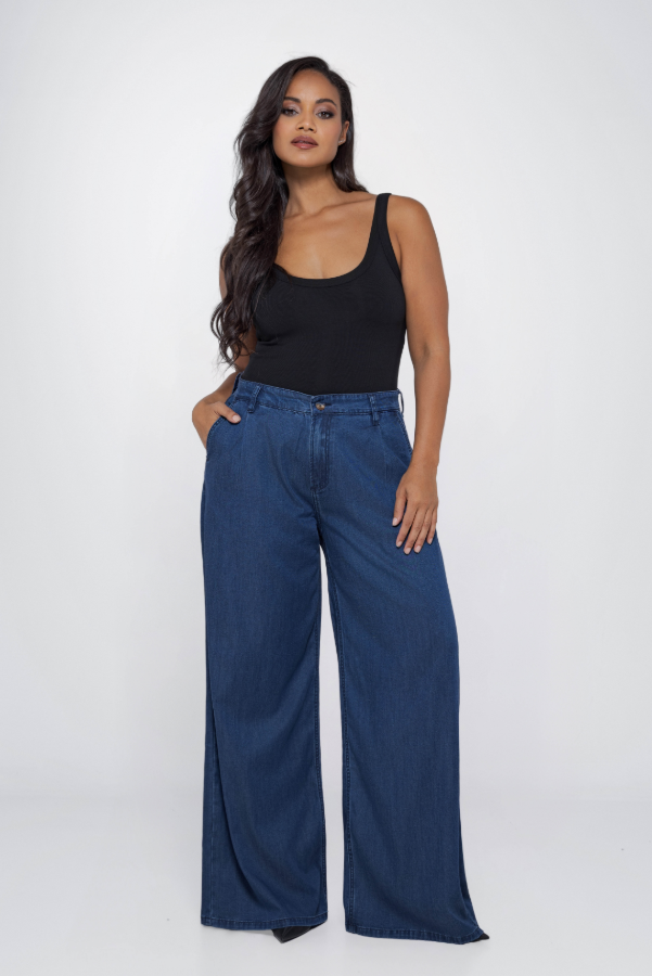 Fox Factor Dakota Grace Blue Wide Leg Jeans for Curves NEW MODEL SS26